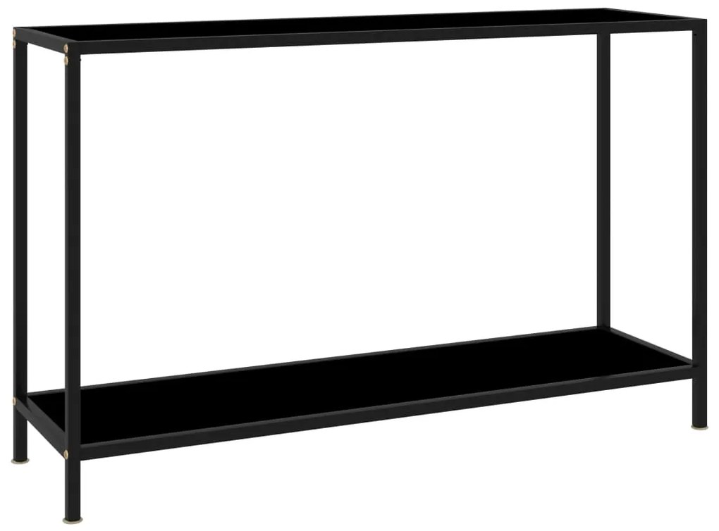 vidaXL Masă consolă, negru, 120 x 35 x 75 cm, sticlă securizată