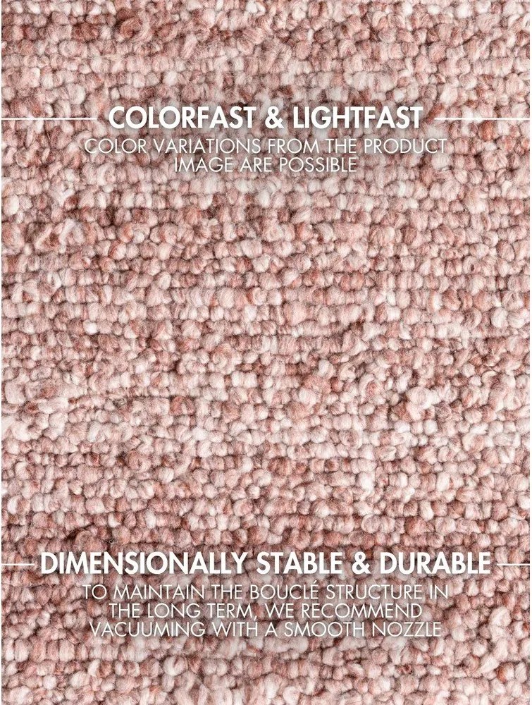 Covor roz prăfuit țesut manual din material bouclé 120x170 cm Notting Hill Portobello – Ted Baker