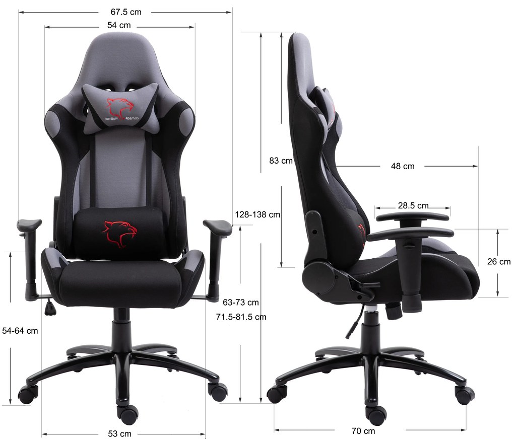 Scaun de birou/ gaming Fainan (gri). 1069101