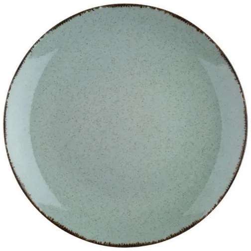 Set de masă, 24 piese, verde, din porțelan