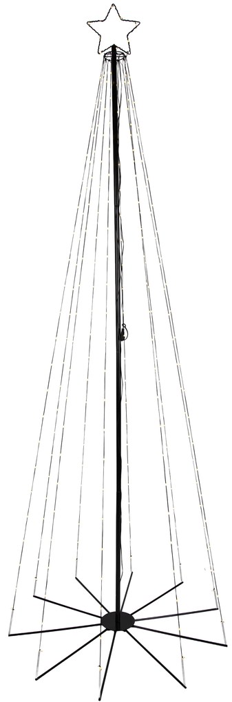 Lampă de podea de Crăciun neagră 240 cm, incl. LED IP44 cu telecomandă - Nagi