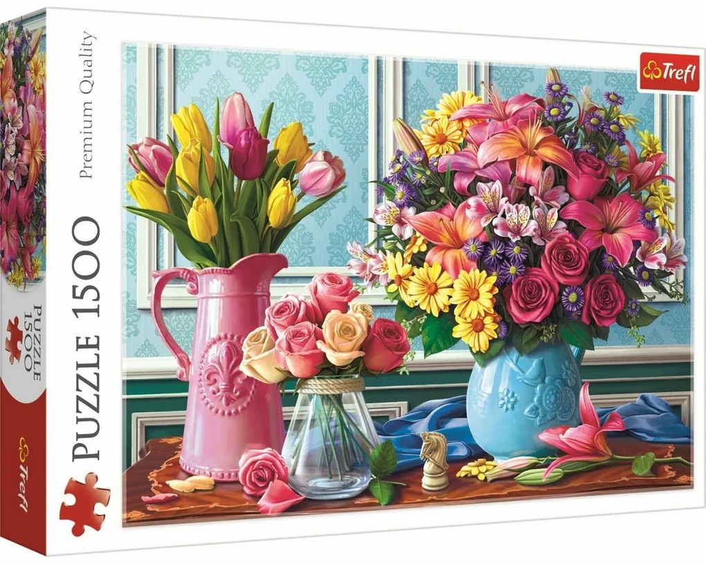 Puzzle Trefl Buchet de flori în vază, 1500 piese