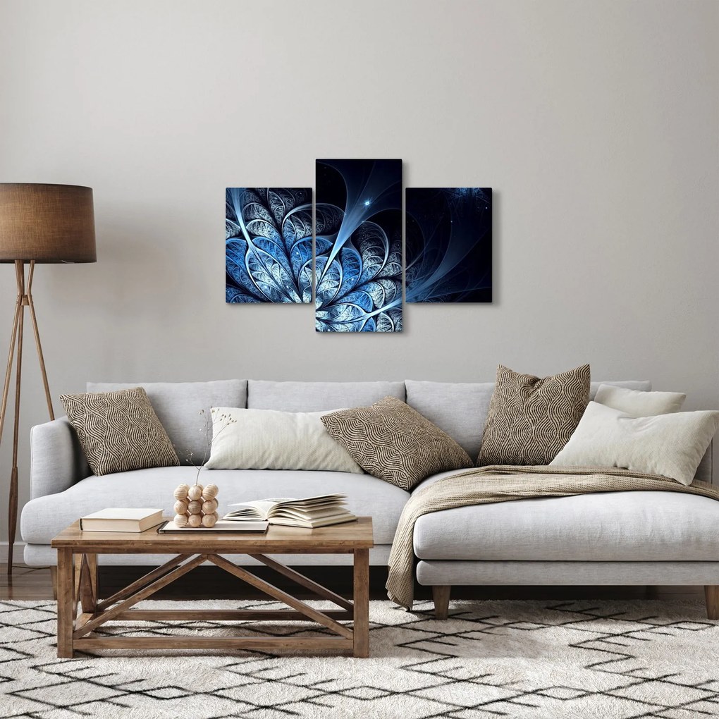 Tablou - Floare albastru închis (90x60 cm)