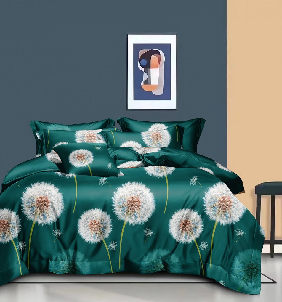 Lenjerie de pat din microfibra DANDELION MEADOW verde