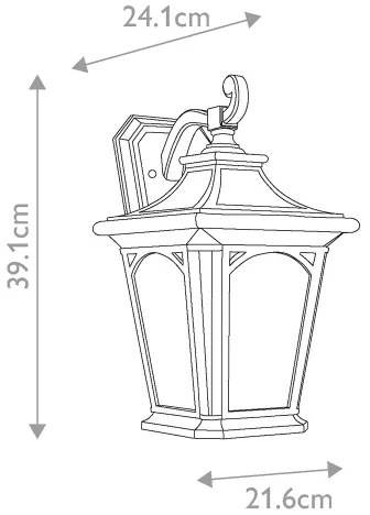 Aplică de exterior BEDFORD 1xE27/100W/230V IP44 Elstead QZ-BEDFORD2-M