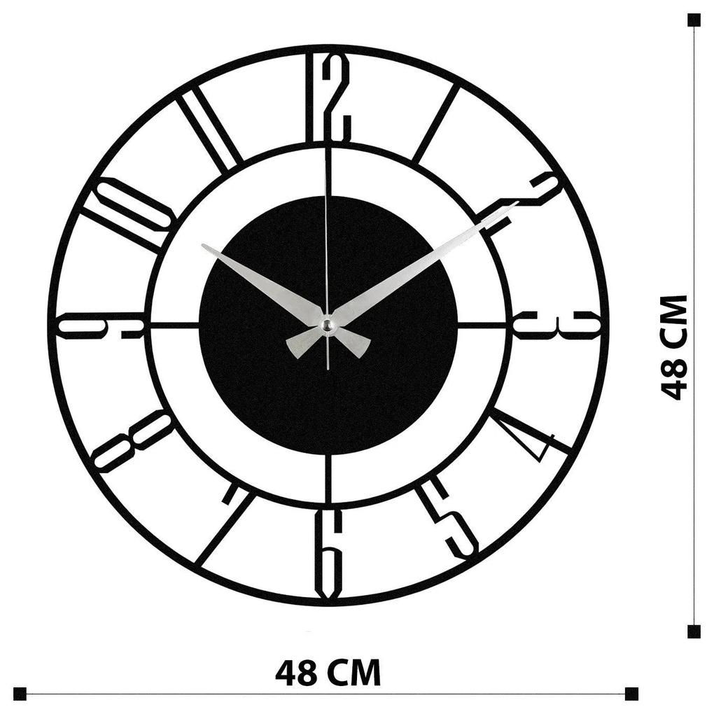 Ceas de perete Be positive, Negru, 48x0,12x48 cm