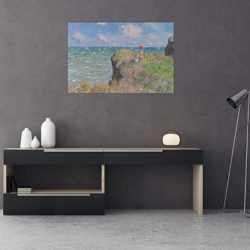 Tablou - Claude Monet, Cliff Walk at Pourville, reproducere (90x60 cm)