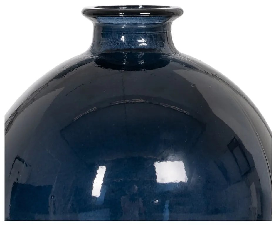 Vază albastru-închis lucrată manual (înălțime 18 cm) – Ixia