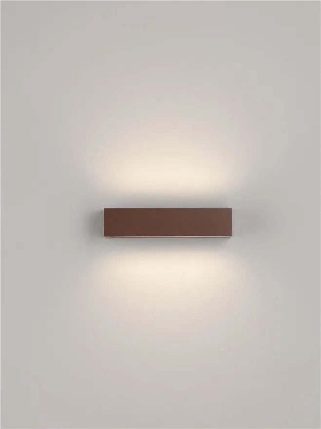 Aplica exterior corten liniara 22cm IP65 LED CCT PRISMATIC