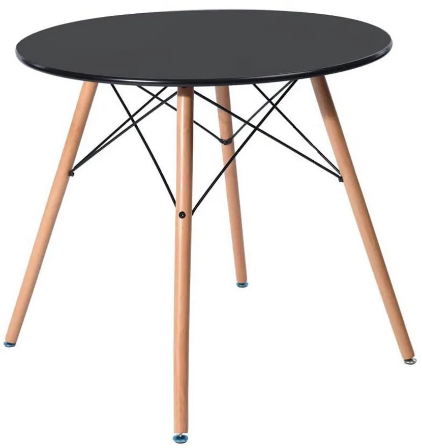 Set de 4 scaune moderne pentru dining cu masă, 3 culori - negru