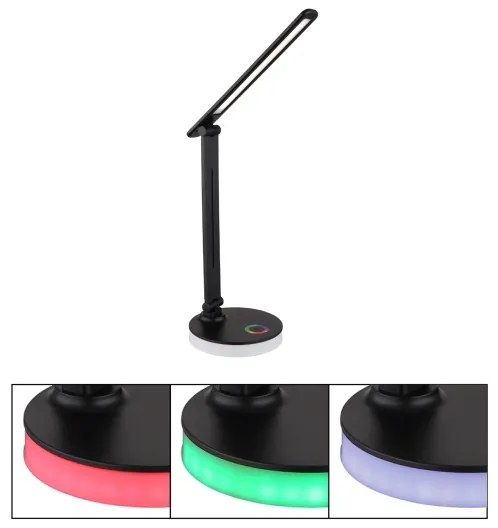 Globo 58445B - Lampă de birou LED RGBW dimabilă GERALDO LED/5W/230V + LED/2W