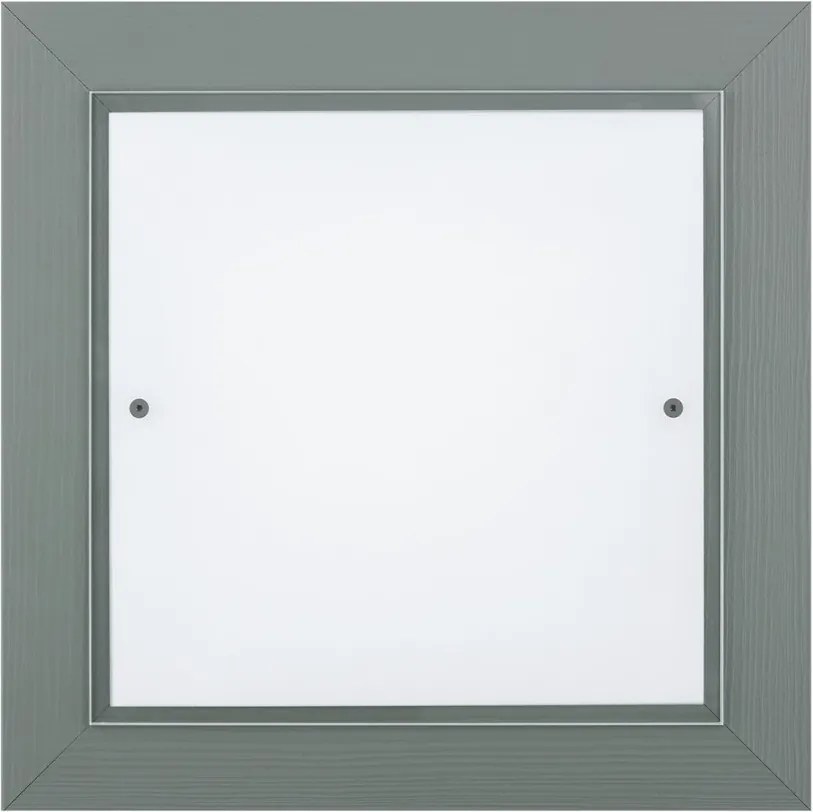 Plafoniera din lemn si sticla TABOR 32x32cm, night sage