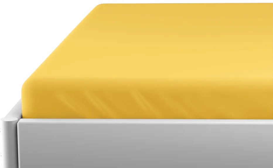 Cearsaf Jersey pentru patut EXCLUSIVE 70x140 cm galben