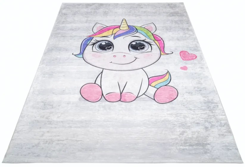 Covor pentru copii cu un motiv adorabil de unicorn Lăţime: 120 cm | Lungime: 170 cm