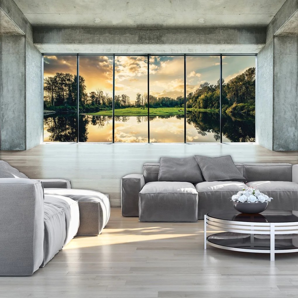 Fototapet - Privire spre lac (152,5x104 cm)
