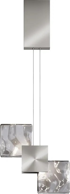 Pendul, Lustra suspendata LED metal platinum Quadro