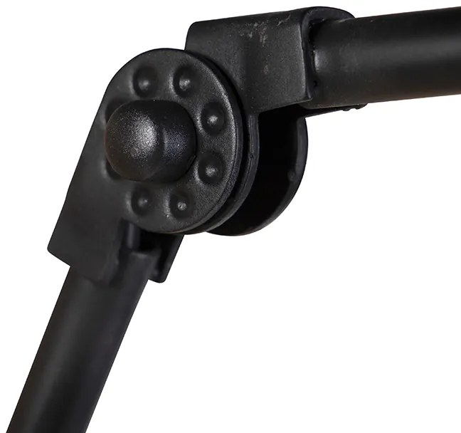 Lampă de perete industrială neagră reglabilă - Wye