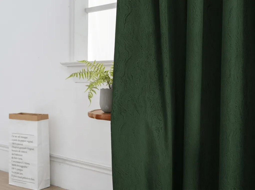 Perdea opaca DUNES VELVET 140x250 cm, verde inchis Agatat: Rejansa