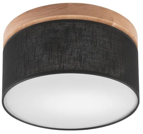 Plafonieră BELLADONNA Brilagi 1xE27/15W/230V d. 30 cm negru/stejar