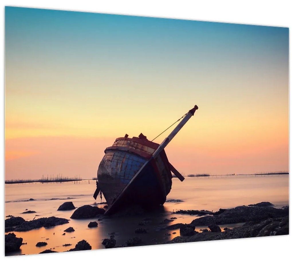 Tablou - Nava naufragiată (70x50 cm)