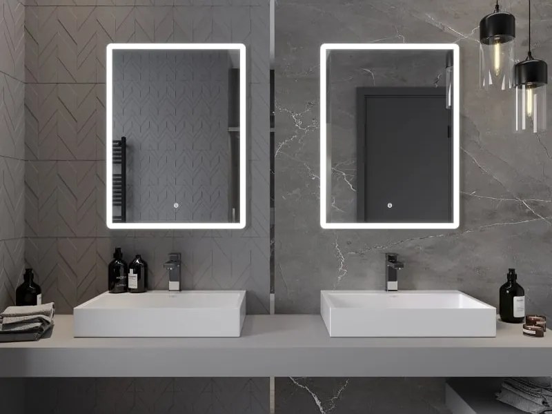 Mexen Navia oglindă de baie iluminată 60 x 80 cm, LED 6000K, anti-aburire - 9803-060-080-611-00