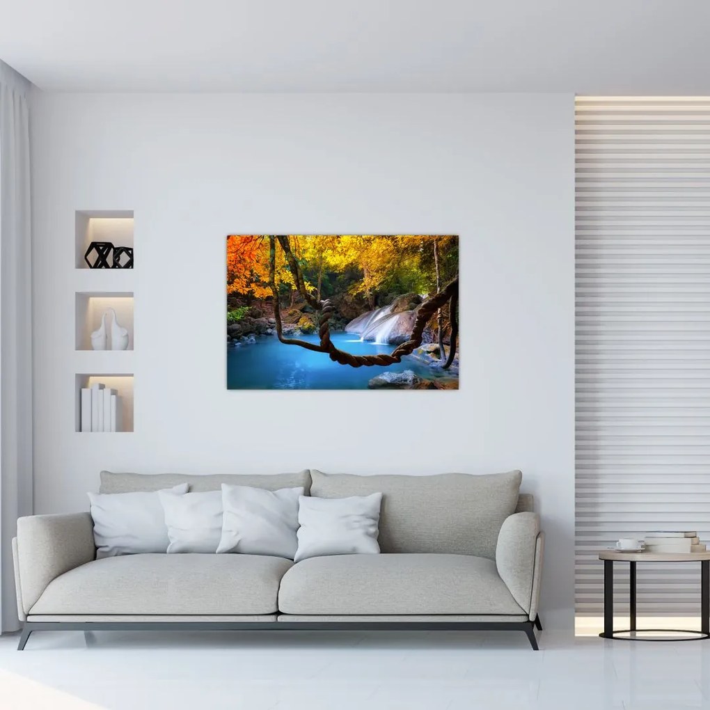 Tablou - Cascade din Asia (90x60 cm)