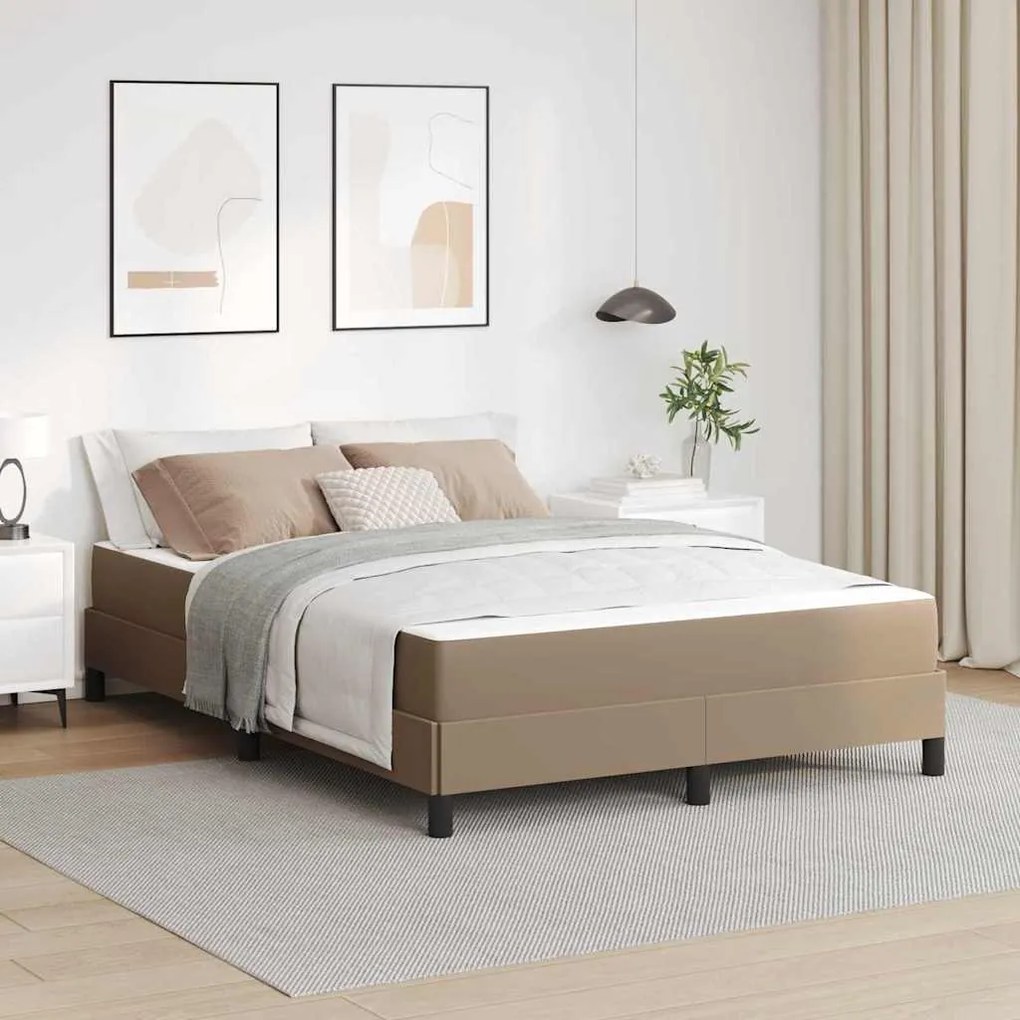 vidaXL Pat Altele Cappuccino 140 x 190 cm Piele artificială