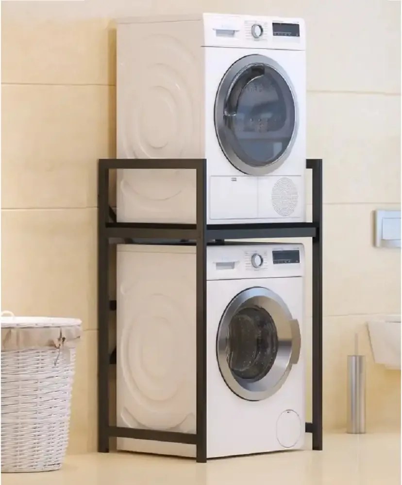 Suport raft pentru mașină de spălat și uscător,negru