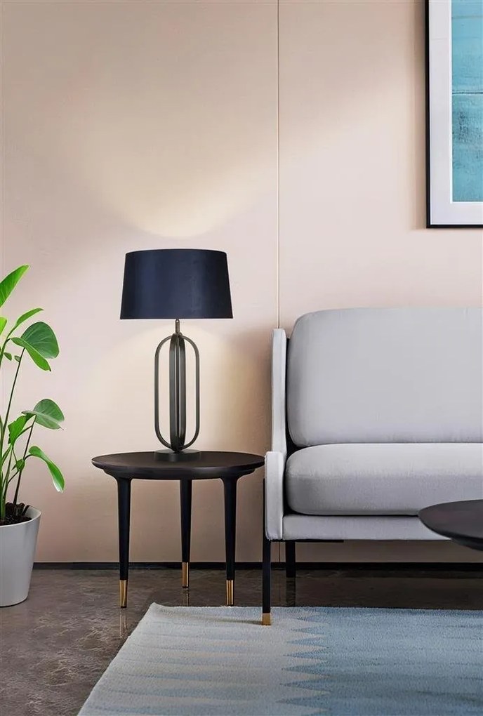 Veioza/Lampa de masa decorativa Chic negru/navy