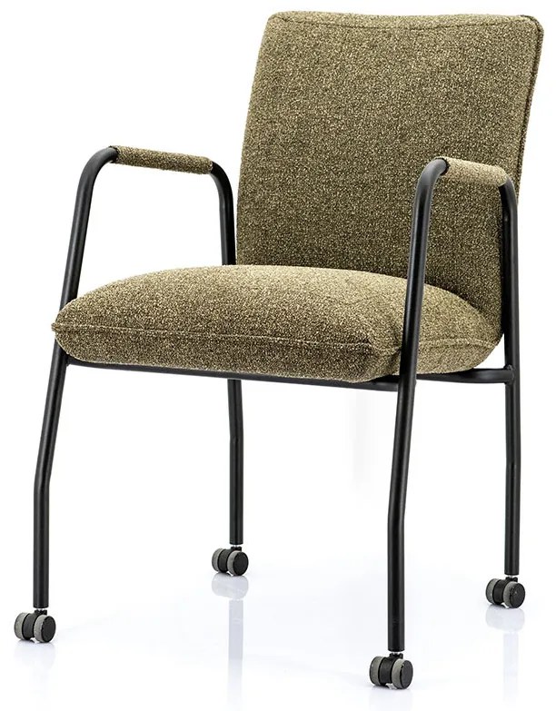 Scaun tapitat William verde
