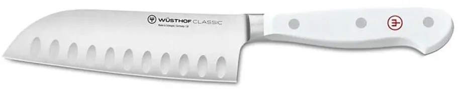 Wüsthof - Cuțit de bucătărie Santoku CLASSIC, lamă 14 cm, alb