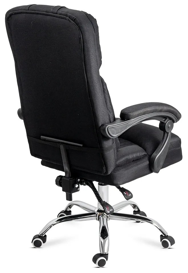 Scaun de birou cu pernă lombară cu masaj din stofă OFF 936 negru