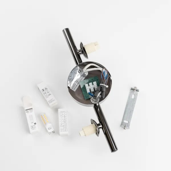 Brilagi - Aplică LED de perete MILLA 3xG9/3W/230V crom negru/sticlă fumurie