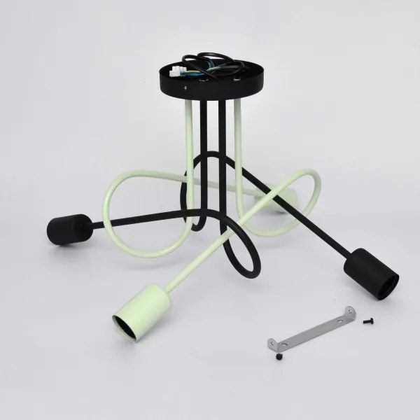 Lustră aplicată OXFORD 4xE27/15W/230V negru/verde