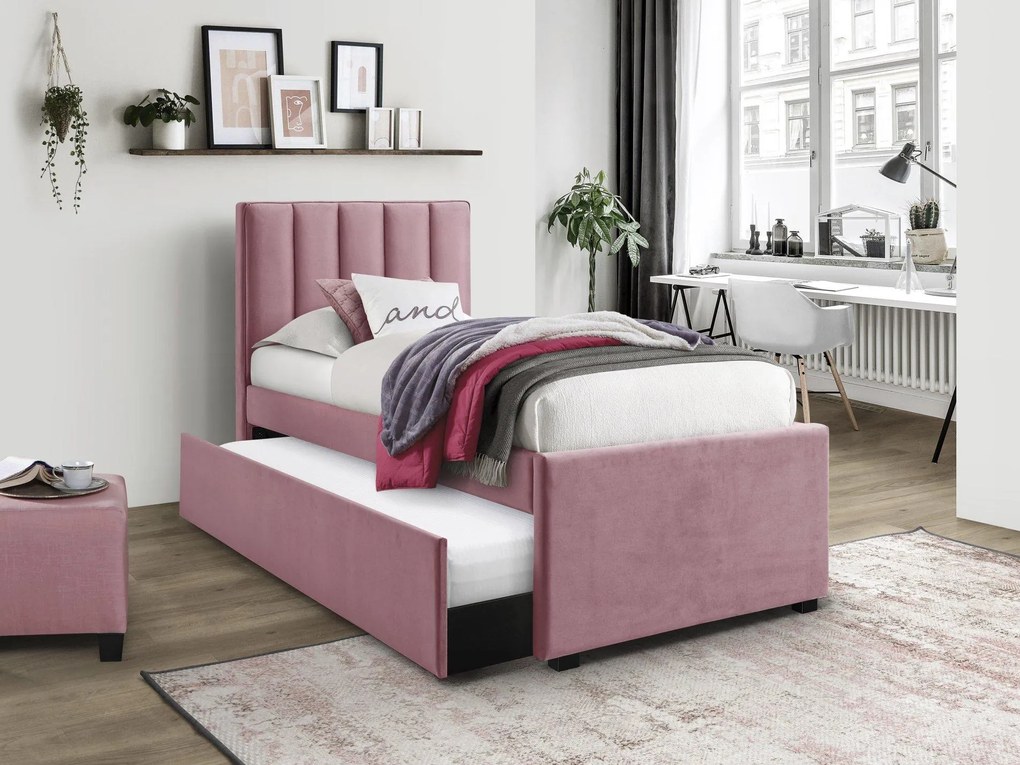 Pat extensibil de o persoană90 cm Rusalka (roz). Promo -6%. 1092489