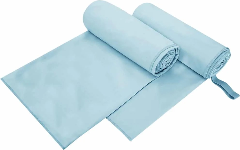 vidaXL Prosoape Sport 2 pcs albastru 200 x 100 cm