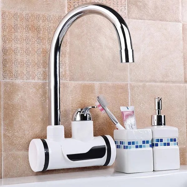 Robinet incalzitor de apa cu afisaj LED - racordare la perete, orizontala