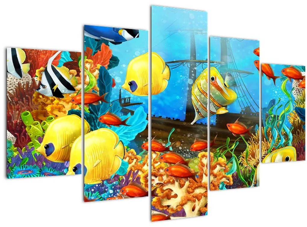 Tablou - Recif de corali colorat (150x105 cm)