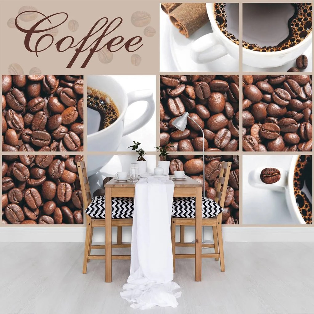 Fototapet - Cafea - inscripție (254x184 cm)