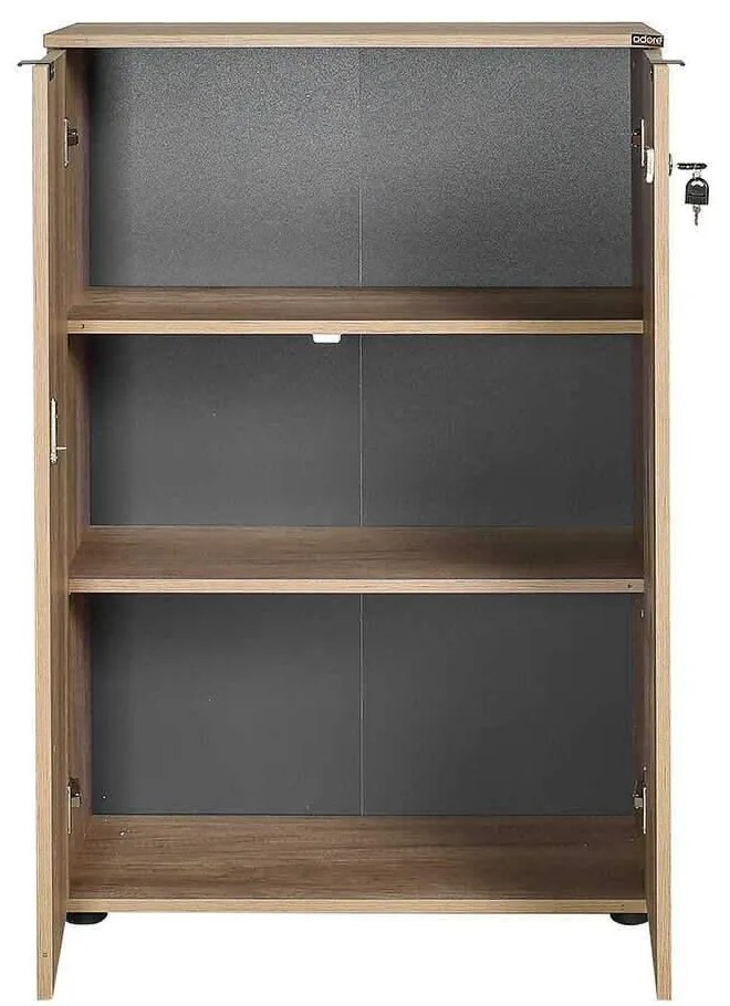 Biblioteca Adore Rio, 2 usi cu cheie, 3 rafturi, 72 x 109 x 34 cm