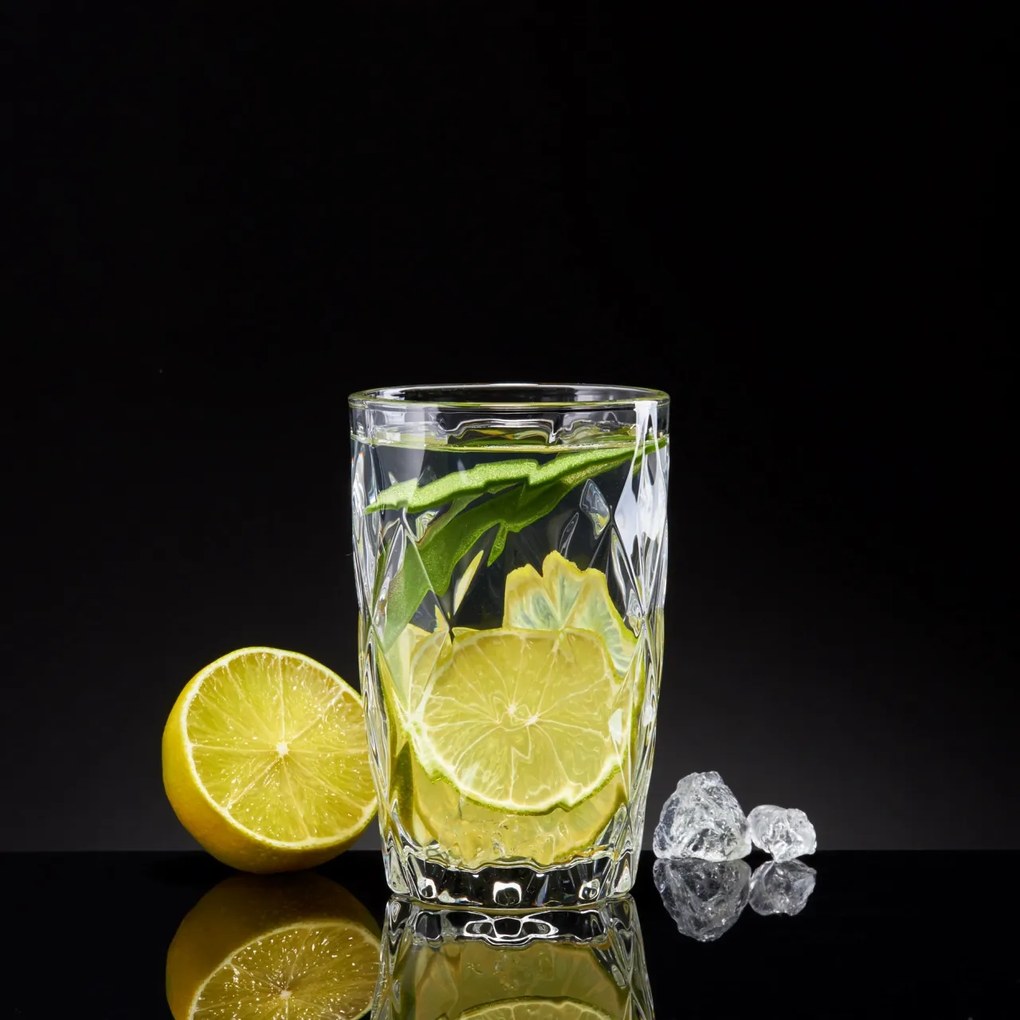 Pahar long drink 380ml, transparent, Diamond