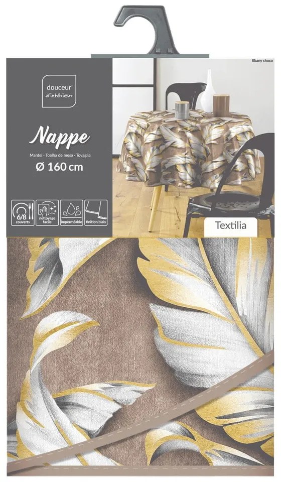 Față de masă lavabilă ø 160 cm Ebany – douceur d'intérieur