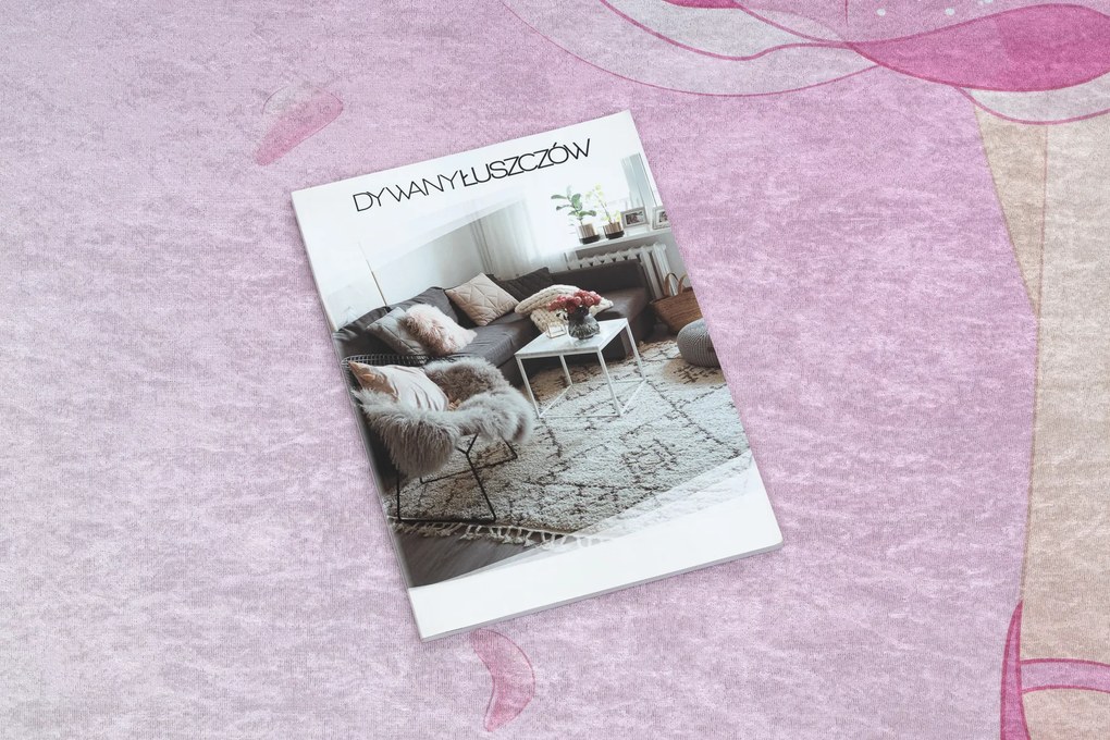 BAMBINO 42830 covor lavabil Balerina pentru copii anti-alunecare - roz