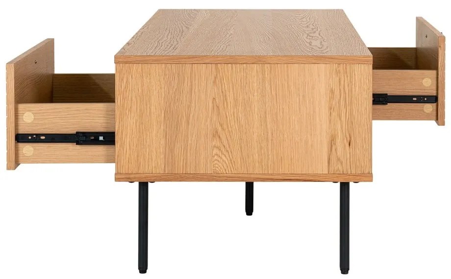 Măsuță de cafea în culoare naturală cu blat cu aspect de lemn de stejar 50x100 cm Kyoto – House Nordic