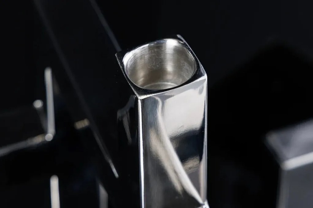 Suport pentru 5 lumanari, Argintiu, ABSTRACT 50cm