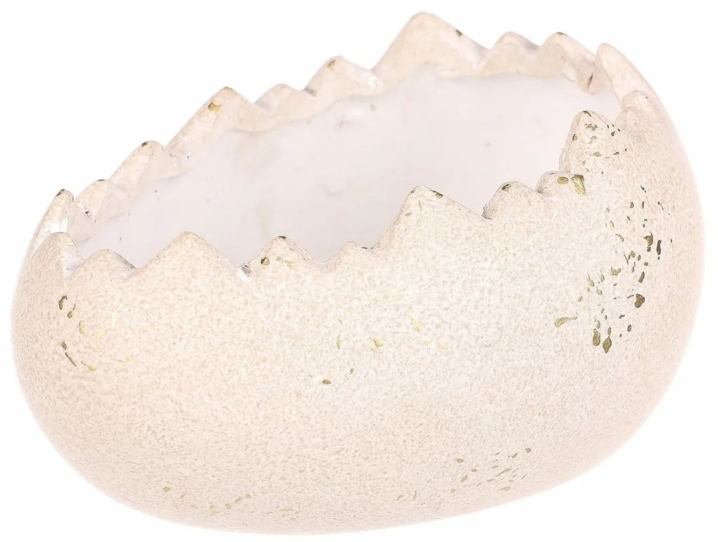 Cutie de flori din ceramică Shell pe o suprafațăplană , 17 x 13 x 9 cm