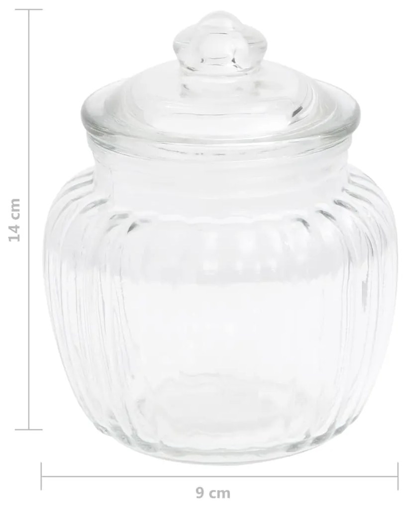 Borcane depozitare, 6 buc., 500 ml, sticla 6