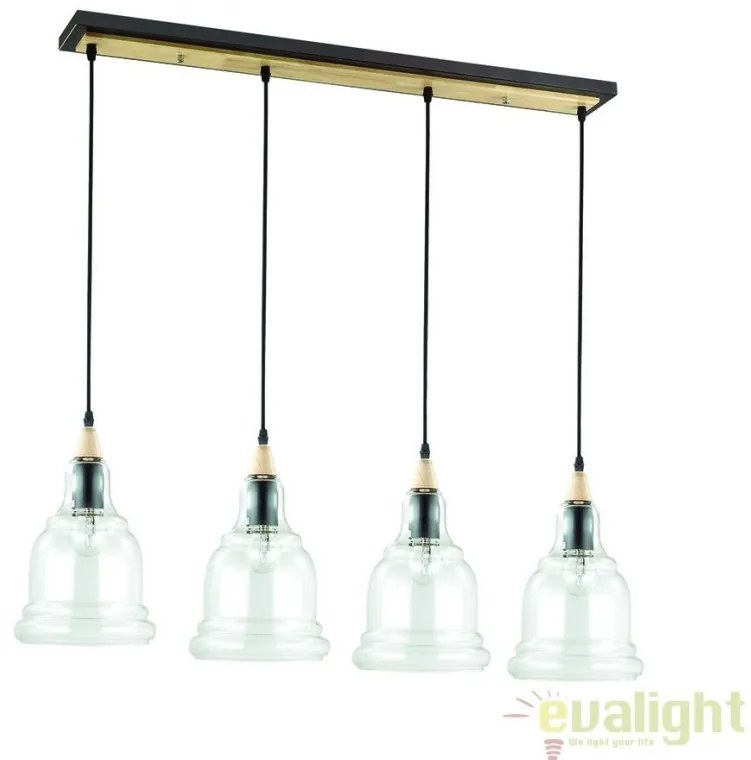 Lustra cu 4 pendule din sticla suflata, GRETEL SB4 122557