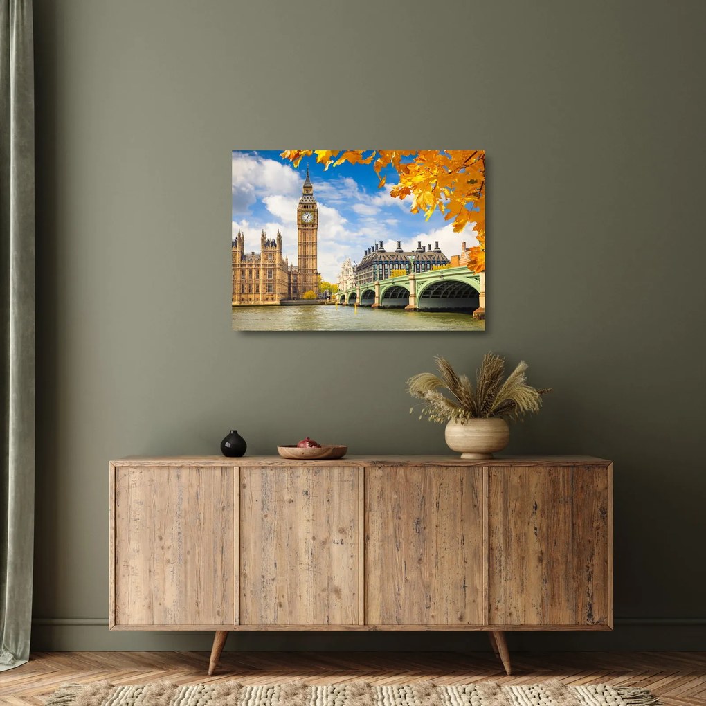 Tablou pe sticlă - Big Ben, Londra (70x50 cm)