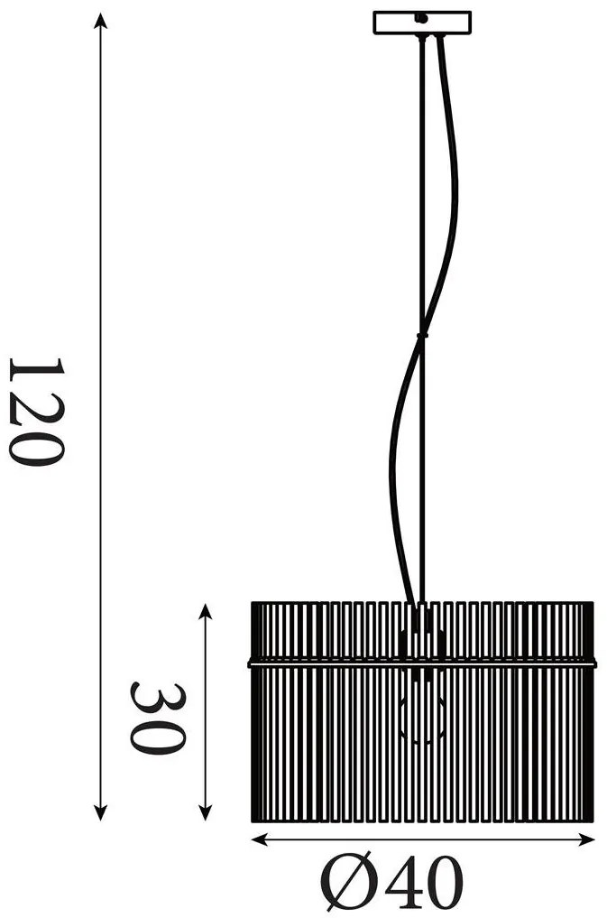 Lustra suspendata metal auriu, tije din sticla Swizzle